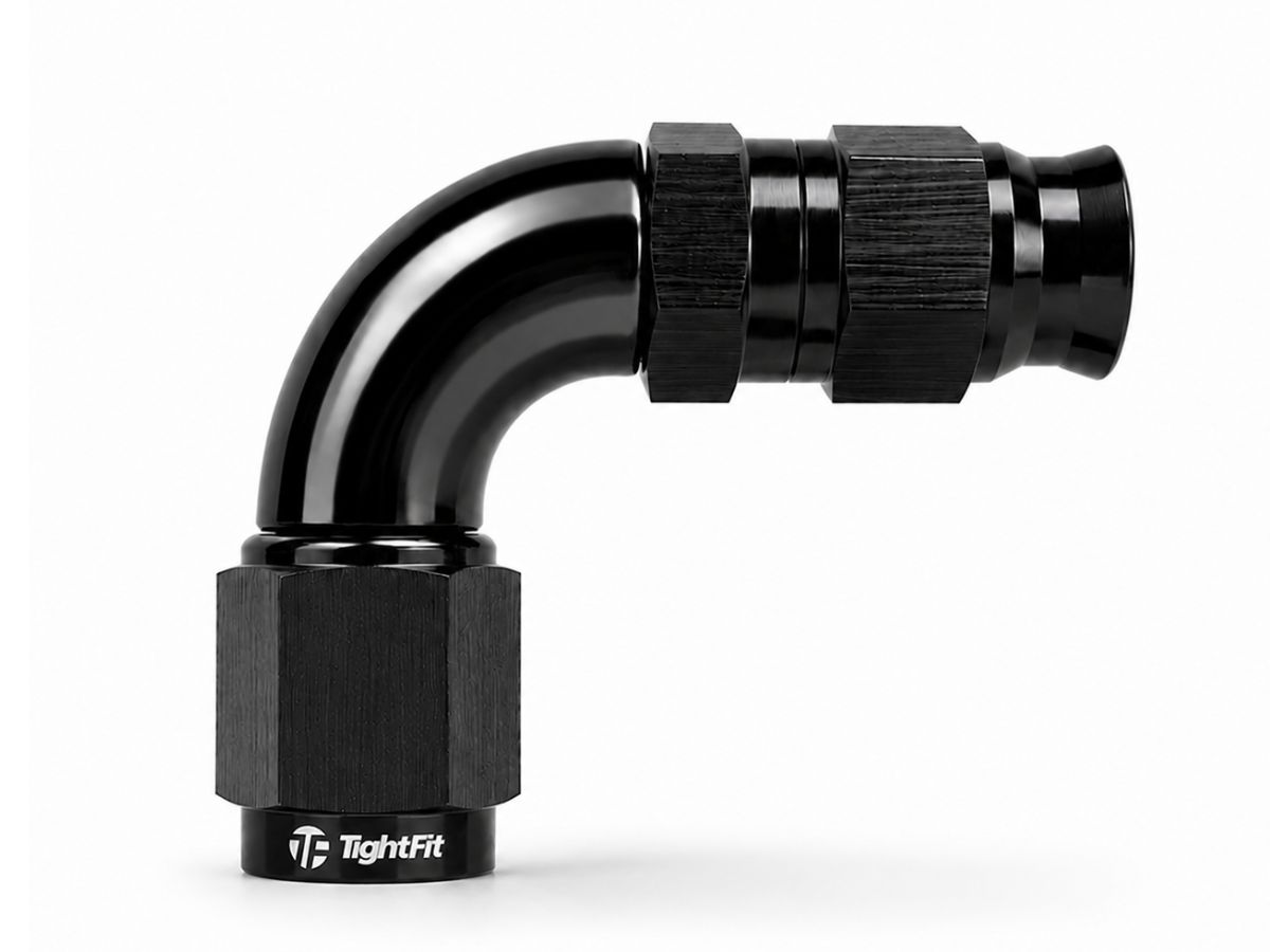 Teflon Hose End AN-3 90°